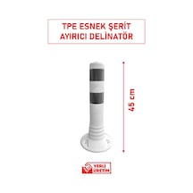 22023 Tpe S Şerit Ayırıcı Esnek Delinatör 45 Cm Kompakt Boyutlu Trafik Yönlendirme Butonu
