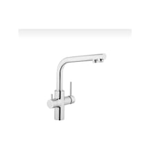 İsaoğlu Yapı Arıtmalı Musluk Arıtmalı Evye Bataryası Modern Premium Tasarım Arıtıcılı Batarya Silver Gümüş Gümüş