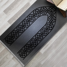 Evaşk Namazlık Dokuma Halı Kaymaz Muslumana Seccade 80 x 130 GRİ EVAŞK405C80