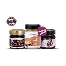 Dosewell 3'lü Kahvaltı Seti - Fıstık Ezmesi 300g, Marmelat 250g, Reçel 250g