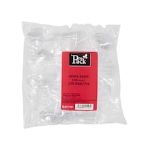 Propack 100mm Minik Kaşık 250 Adet Tek Kullanımlık Plastik Kaşık 2'li Ekonomik Paket Avantaj Paketi 2 L