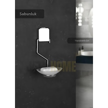Jet's Home Yapışkanlı Sabunluk Paslanmaz Katı Sabun Tutucu Sabun Düzenleyici Çelik Krom Krom