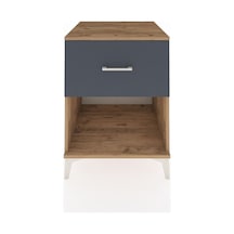 Kronos Komodin Tek Çekmeceli 60x59x80 Çam-antrasit Çam