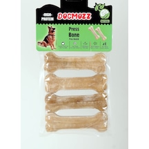 Dogmozz Premium Deri Pres Kahverengi Köpek Kemiği 12 CM 4'lü