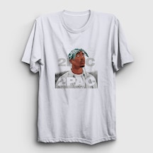 Presmono Unisex 2pac Tupac Shakur T-shirt Beyaz