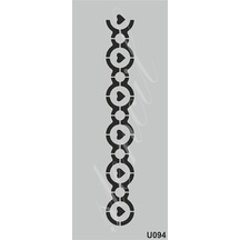 Stencil Boyama Şablonu 10x25 Cm. U094