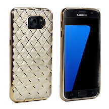 Fitcase Samsung Galaxy S7 (G930) Kilif Laser Baklava Desenli Gold 111180836