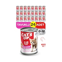 Cats Up Yaş Yavru Kedi Maması Tavuklu 415gr 24lü