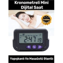 Özel Üretim Yapışkanlı Masaüstü Stantlı Ders Çalışmak Için Alarlı Kronometreli Mini Dijital Saat