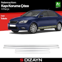 S-Dizayn Seat Toledo Kapı Koruma Çıtası Krom 2013-2019