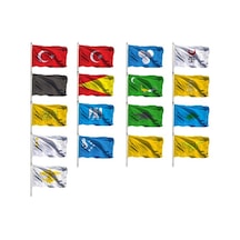 Eski Türk Devlet Bayrakları Sopalı 20X30CM