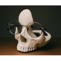 Gözlüklük Kafatası Kase - Gözlük Ve Anahtar Dekoratif Obje Glasses Skull Bowl - Glasses And Keys Diğer