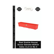 Özel Üretim Peyzaj Duvar Göreme Balkon Saksı 11,5 Lt No 4