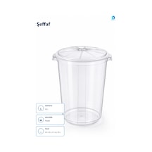 Şeffaf Battal Erzak Kabı 50 L Plastik Saklama Kabı