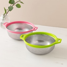 21 Cm Kulplu Metal Süzgeç - Çelik Sepet Çr