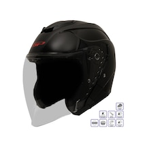 Gp Kompozit Mks009-gb Şeffaf Vizörlü Motosiklet Yarım Kask Çok Renkli
