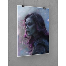 Gamora Poster 45x60cm Afiş - Kalın Poster Kağıdı Dijital Baskı