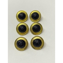 Trençkot Ve Yelek Düğmesi / Plastik Gold Ve Çerçeve 6'lı / 2 Cm