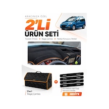 Citroen Berlingo Üst Çukurlu Kapaksız 2015-2020 Torpido + Deri Çanta - Siyah-kahverengi - Cı016