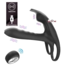 Erofoni Uzaktan Kumandalı Su Geçirmez Çift Motorlu Titreşimli Usb Şarjlı Teknolojik Penis Halkası