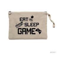Zepplin Giyim Eat Game Sleep Clutch Astarlı Cüzdan / El Çantası