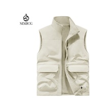 Erkekler İçin Sonbahar Ve Kış Dış Mekan Yeleği Günlük Yelek Beyaz Erkekler İçin Sonbahar Ve Kış Dış Mekan Yeleği Günlük Yelek Beyaz