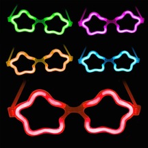 12 Adet Yıldız Glow Gözlük Glow Partisi Ve Etkinlik İçin Çok Renkli