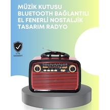 Znv Zenvia Mey İthalat Taşınabilir Bluetooth Hoparlör Modern Teknoloji İle Nostaljik Radyo Deneyimi, Fm/am Fon
