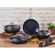 Amboss Aquamarine Diamond Titanium 3X Kaplama 7 Prç Granit Tencer