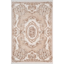 Fontana Ft004b Krem Bej Akrilik Halı Klasik Desen Pamuk Taban Tozu Az Salon Oturma Odası Halısı-1048 Krem - Bej