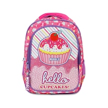 Muggle Okul Çantası Cup Cake Pembe Mu-7051 Çok Renkli
