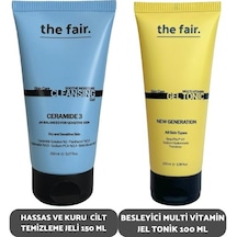 The Fair Multi Vitamin Jel Tonik 100 ML + Hassas ve Kuru Ciltler İçin Temizleme Jeli 150 ML