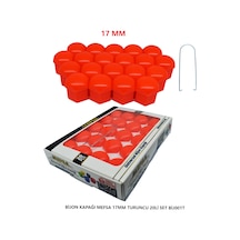 Bijon Kapağı Düz 17 Mm Turuncu 20 Li Set