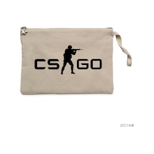 Zepplin Giyim Counter Strike Csgo Logo Clutch Astarlı Cüzdan / El Çantası