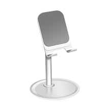 Soulader Ev Ofis İçin Pratik Metal Telefon Tutucu, Uzantılı Masa Üstü Cep Telefonu Standı, Universal Akıllı Telefon Askılığı Siyah