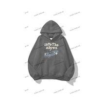 About Blank Tarzsokak Y2k Unisex İnto The Abyss Sweatshirt Kod 1567 Gri, Gri-94, M Acı Kahverengi