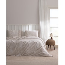 Madame Coco Denise King Size %100 Pamuk Coco Crep Baskılı Çarşaflı Nevresim Takımı - Bej 8684427353097 Çok Renkli
