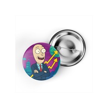 Stonks Guy - 44 Mm İğneli Çanta Rozeti - 5 Adet Diğer