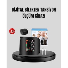 Bilekten Ölçüm Dijital Tansiyon Aleti Renkli Risk Göstergeli Ve Aritmi Uyarılı