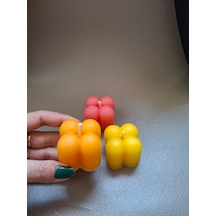 Kare Mini Dekoratif Mum Turuncu