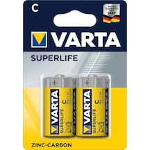 Varta 2014 Superlife Çinko Karbon Manganez Orta Boy C Pil 2'li