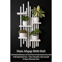 Woodstore Premium Masif Ahşap Duvar Rafı - 120x50 Cm Delmesiz Kurulum Bitkilik Beyaz Woodstore Premium Masif Ahşap Duvar Rafı - 120x50 Cm Delmesiz Kurulum Bitkilik Beyaz