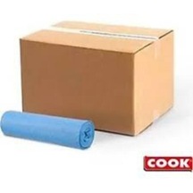 Cook Eko Battal Boy 72 X 95 Cm Jelatinli Mavi Renk Çöp Torbası 1 Koli 20 Paket