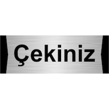 Çekiniz 7x20cm Gümüş Renk Metal Yönlendirme Levhası