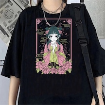 Tarzsokak Siyah Kusuriya Hiçbir Hitorigoto Maomao Kawaii Karikatür Tshirt Anime Este Siyah