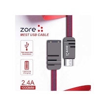 Noktaks - Micro Usb Mest Micro Usb Kablo 1m - Kırmızı T9648 Kırmızı