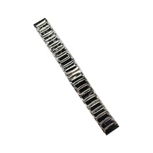 Ardemix Galaxy Uyumlu Watch 42mm 20mm Seramik Metal Kordon-siyah-gümüş