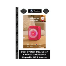 Özel Üretim Oda Salon Kablosuz Bluetooth Hoparlör D13 Kırmızı