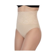 Mı Emay 2090 Önü Dantelli Yüksek Bel Slip Korse Ten