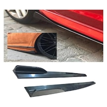 Bmw 3 Serisi E90 2005-2012 Yan Marşpiyel Altı Lip Kulaklı Kısa 86 Cm Piona Black Parlak Siyah 2li Set